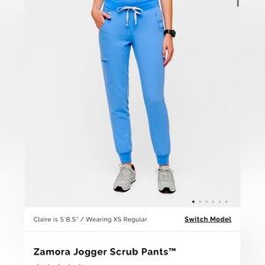 Brand: Figs 
Color: Ceil Blue 

-Zamora Joggers |M x2